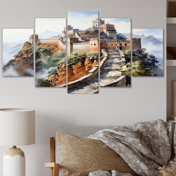 Designart "Scenic Asian Beauty III" Chinese Art Living Room Set