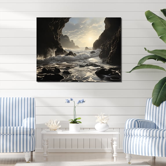 Designart "Scenic Beach Photography II" Landscapes Wall Art Print