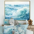 thumbnail image 1 of Designart "Scenic Blue Ocean In Motion IV" Ocean Floater Framed Wall Art Living Room, 1 of 5