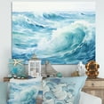 thumbnail image 1 of Designart "Scenic Blue Ocean In Motion IV" Ocean Wall Art Living Room, 1 of 7