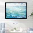 thumbnail image 1 of Designart "Scenic Blue Ocean In Motion V" Ocean Floater Framed Canvas Wall Art, 1 of 5