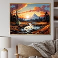 thumbnail image 1 of Designart "Scenic Camping By The River" Camping Travel Floater Framed Wall Decor, 1 of 5