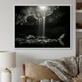 thumbnail image 1 of Designart "Scenic Cliff Waterfall I" Waterfall Floater Framed Canvas Prints, 1 of 5