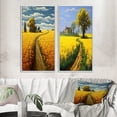 thumbnail image 1 of Designart "Scenic Countryside Spring Fields Journey II" Meadow Framed Wall Art Set Of 2 - Traditional Yellow Gallery Wall Frame Set For Home Decor, 1 of 6