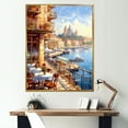 thumbnail image 1 of Designart "Scenic Harbor In France" France Floater Framed Canvas Prints, 1 of 5