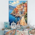 thumbnail image 1 of Designart "Scenic Harbor In Italy" Italy Floater Framed Wall Art Prints, 1 of 1