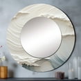 thumbnail image 1 of Designart "Scenic Photo of Beach Waves I" Coastal Waves Rund Mirror For Wall Decor - Large White Round Print Mirror - Round Coastal Mirror - Wall Mounted Round Large Mirror - 23" x 23", 1 of 6