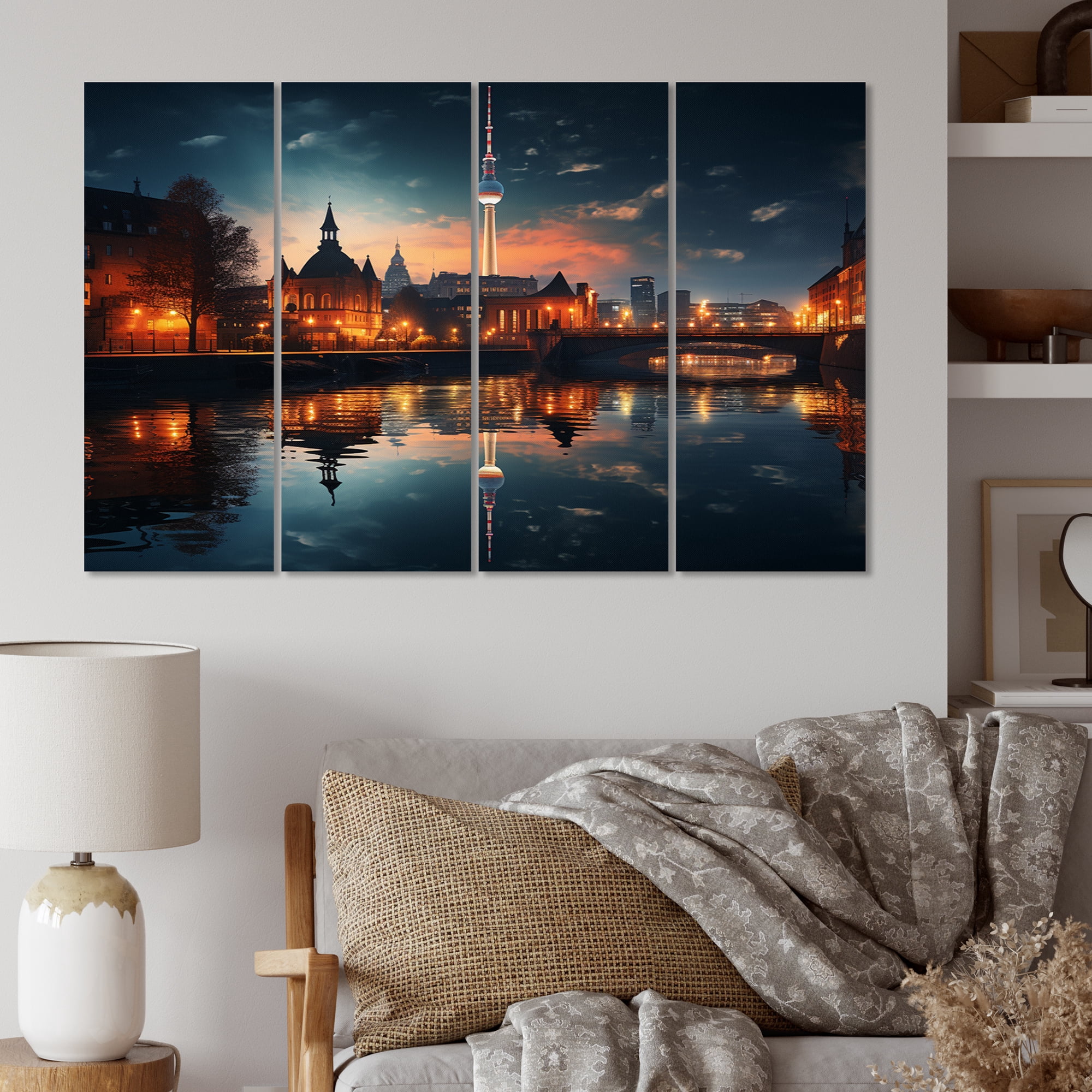 Designart "Scenic Spot in Beautiful Berlin Cityscape II" Berlin Metal ...