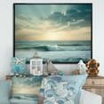 thumbnail image 1 of Designart "Scenic View Of Coastal Waves" Coastal Waves Floater Framed Wall Decor, 1 of 5