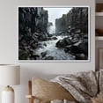thumbnail image 1 of Designart "Scenic Waterfall By The River" Waterfall Floater Framed Wall Art Prints, 1 of 5