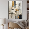 thumbnail image 1 of Designart "Sci-Fi Minimalism Art In Grey And Yellow" Other World Cultures Floater Framed Wall Art Living Room, 1 of 5