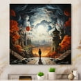thumbnail image 1 of Designart "Sci-Fi Odyssey City Futuristic Metropolis III" Fantasy Metal Art Living Room, 1 of 5