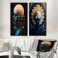 thumbnail image 1 of Designart "Sci-Fi Portrait Blue Future Man" Man Framed Wall Art Set Of 2 - Glam Blue Gallery Wall Frame Set For Home Decor, 1 of 6