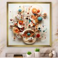 thumbnail image 1 of Designart "Sculptures in Colorful Geometric Forms III" Abstract Framed Wall Art Decor - Modern Colorful Abstract Hallway Framed Wall Art Decor, 1 of 6