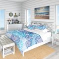 thumbnail image 1 of Designart 'Sea Motif Pattern' Nautical & Coastal Duvet Cover Set, 1 of 4