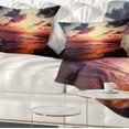 thumbnail image 1 of Designart Sea Sunset Landscape View - Seashore Throw Pillow - 12x20, 1 of 5