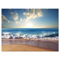 thumbnail image 1 of Designart 'Sea Sunset ' Seascape Photography Canvas Art Print, 1 of 3