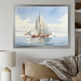 thumbnail image 1 of Designart "Seafaring Serenade Symphony of Sailboats" Transportation Framed Wall Art Decor - Modern White Boat Sailing Hallway Framed Wall Art Decor, 1 of 6
