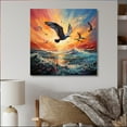 thumbnail image 1 of Designart "Seagull Seagull Euphony Pointillism" Animals Wall Art Print, 1 of 5