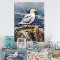 thumbnail image 1 of Designart "Seagull on the Shore I" Animals Metal Wall Art, 1 of 1