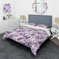 thumbnail image 1 of Designart "Seamless Lilac Wave Symphony II" Purple Abstract Bedding Covert Set - Modern & Contemporary Bed Set With 2 Shams, 1 of 5