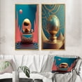 thumbnail image 1 of Designart "Seance of Future Geometry Mastery III" Modern Geometric Framed Wall Art Set Of 2 - Modern Blue Gallery Wall Frame Set For Home Decor, 1 of 6