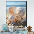 thumbnail image 1 of Designart "Seashell Beauty Beach Photo II" Animals Floater Framed Wall Decor, 1 of 7