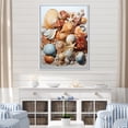thumbnail image 1 of Designart "Seashell Beauty Beach Photo III" Animals Floater Framed Wall Art Living Room, 1 of 7
