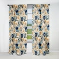 thumbnail image 1 of Designart "Seashell Coastal Serenity IV" Floral Blackout Curtain Single Panel, 1 of 4