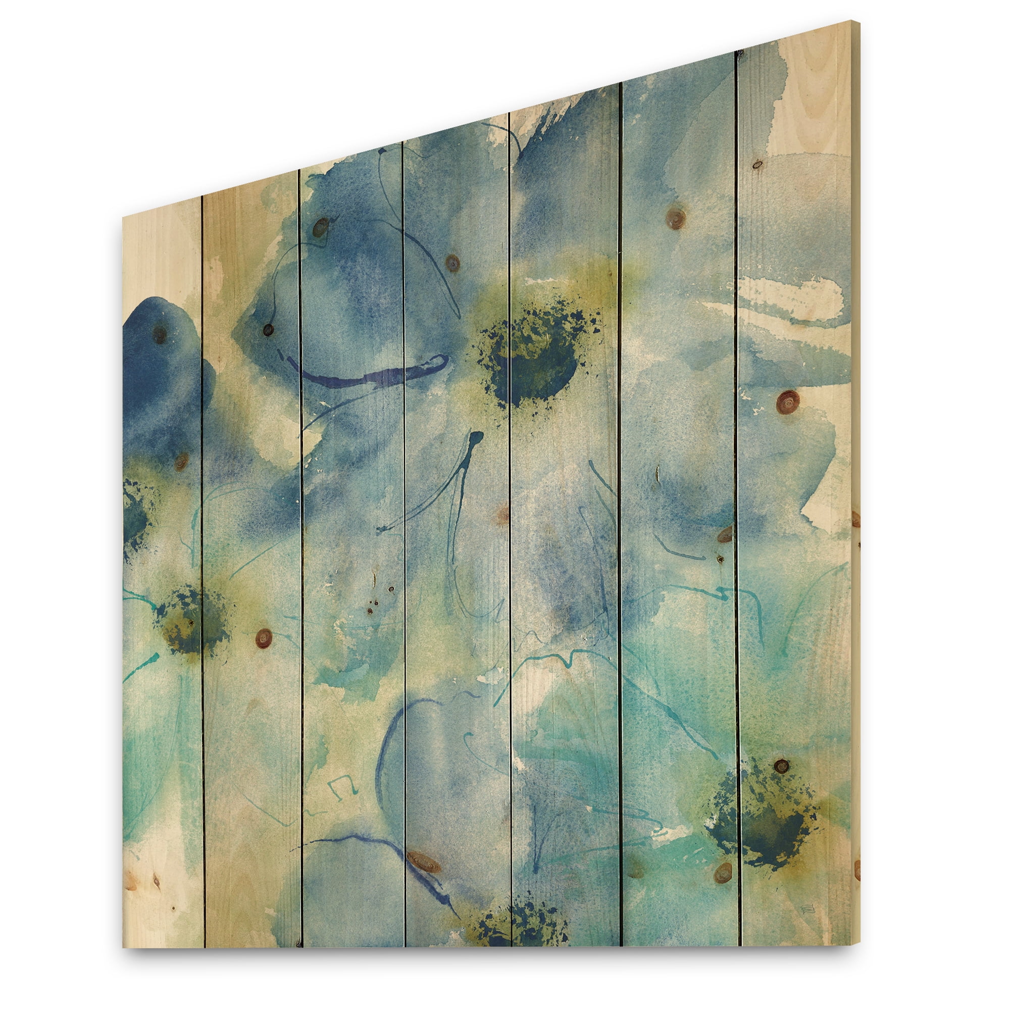 Designart 'Seashell Cosmos I' Cabin & Lodge Print on Natural Pine Wood