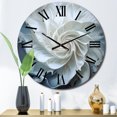 thumbnail image 1 of Designart "Seashell Monochromatic I" Animals Oversized Wall Clock, 1 of 5