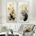 thumbnail image 1 of Designart "Seashell Sumi Asian Painting X" Asian Art Framed Wall Art Set Of 2 - Yellow People Framed Wall Art Set Of 2, 1 of 7