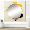 thumbnail image 1 of Designart "Seashell Sumi Asian Painting XI" Asian Square Mirror For Wall Decor - Large Yellow Square Printed Wall Mirror Art - Square Global Mirror - Wall Mounted Square Large Mirror, 1 of 5