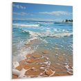 thumbnail image 1 of Designart "Seashell by the Turquoise Beach I" Nautical & Beach Metal Art Print, 1 of 5