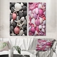 thumbnail image 1 of Designart "Seashell on the Beach Grey and Pink" Coastal Beach Sand Wall Art Set Of 2 - Grey Beach Gallery Wall Set For Home Decor, 1 of 7