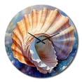 thumbnail image 1 of Designart "Seashell on the Coast I" Animals Oversized Wall Clock, 1 of 5