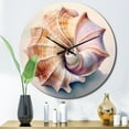 thumbnail image 1 of Designart "Seashell on the Coast II" Animals Oversized Wall Clock, 1 of 5