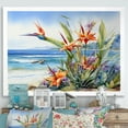 thumbnail image 1 of Designart "Seaside Birds Of Paradise" Birds Of Paradise Picture Framed Wall Art Prints, 1 of 5