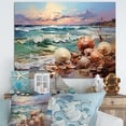 thumbnail image 1 of Designart "Seaside Clam Blend On The Shore" Beach Wall Art Living Room, 1 of 7