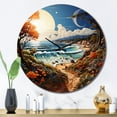 thumbnail image 1 of Designart "Seaside Getaway I" Nautical & Beach Oversized Wall Clock, 1 of 1