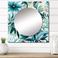 thumbnail image 1 of Designart "Seaside Leaf Symphony" 0 Square Mirror For Wall Decor - Large Green Square Printed Wall Mirror Art - Square Tropical Mirror - Wall Mounted Square Large Mirror, 1 of 5