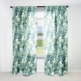 thumbnail image 1 of Designart "Seaside Leaf Symphony I" Tropical Green Curtain 1 Panel, 1 of 6