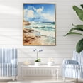 thumbnail image 1 of Designart "Seaside Reflections Beach Photo IV" Nautical & Beach Floater Framed Canvas Print, 1 of 7