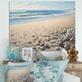 thumbnail image 1 of Designart "Seaside Seashell Treasures V" Modern Landscape Beach Canvas Art Print, 1 of 5