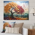thumbnail image 1 of Designart "Seasonal Mosaic Maple Trees II" Floral Wall Art Living Room, 1 of 5