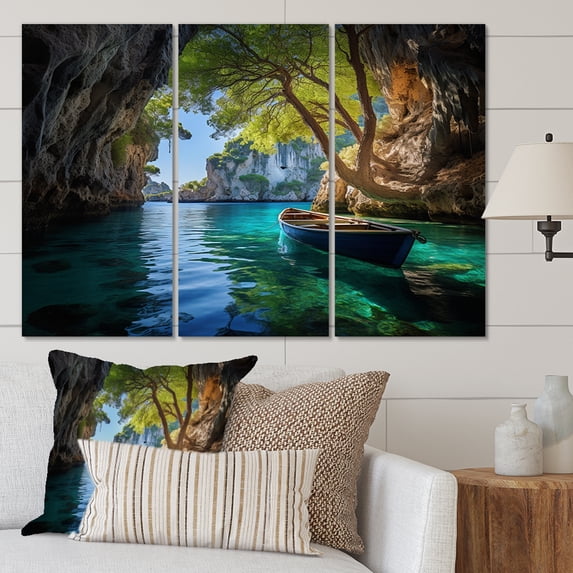 Designart "Secrets of Zakynthos, Greece I" Greece Metal Wall Décor Set