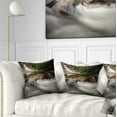 thumbnail image 1 of Designart Segade Waterfall Galicia Spain - Landscape Photo Throw Pillow - 16x16, 1 of 5