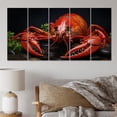thumbnail image 1 of Designart "Selfie with Crayfish II" Animals Metal Wall Art Set, 1 of 5