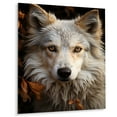thumbnail image 1 of Designart "Selfy Wolf " Animals Metal Wall Art Prints, 1 of 5