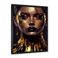thumbnail image 1 of Designart Sensual Liquid Gold Woman II Framed Wall Art, 1 of 5